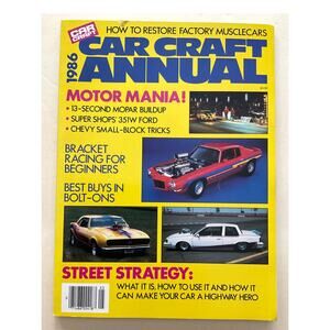 Car Craft Annual Vintage 1986 Magazine EUC